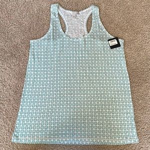 NWT Halogen Teal Geometric Print Tank (Small)